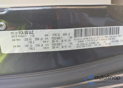 2018 Dodge Grand Caravan Se из США, поврежденный, VIN 2C4RDGBG1JR187884